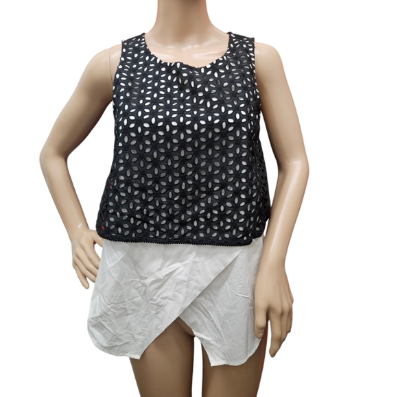 Derek Lam 10 Crosby Eyelet Overlay Tank - Picture 10 of 12